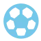 blaues Icon mit Fussball