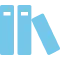 blaues Icon mit Büchern