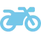 blaues Icon vom Motorrad