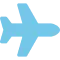 blaues Icon von Flugzeug