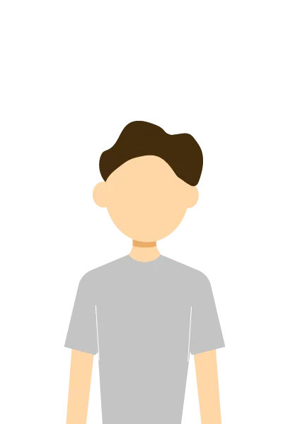 Illustrierter Mann ohne Gesicht mit grauem T-Shirt