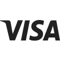 Durchgehend schwarzes Visa-Logo