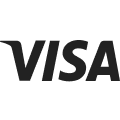 Durchgehend schwarzes Visa-Logo
