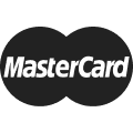 Durchgehend schwarzes MasterCard-Logo