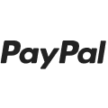 Durchgehend schwarzes PayPal-Logo