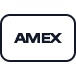 Durchgehend schwarzes Amex-Logo