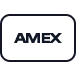 Durchgehend schwarzes Amex-Logo