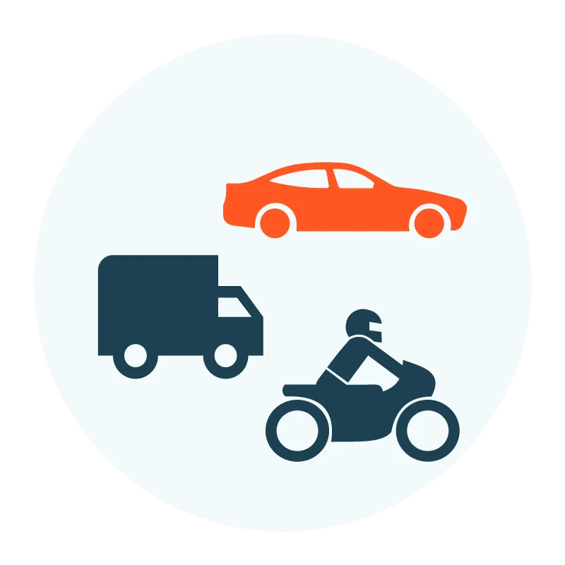 Icon LKW, Motorrad und Auto