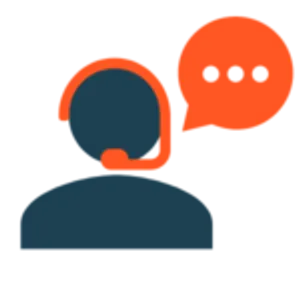 Beratungs Icon mit Headset und Sprechblase