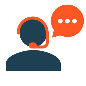 Beratungs Icon mit Headset und Sprechblase